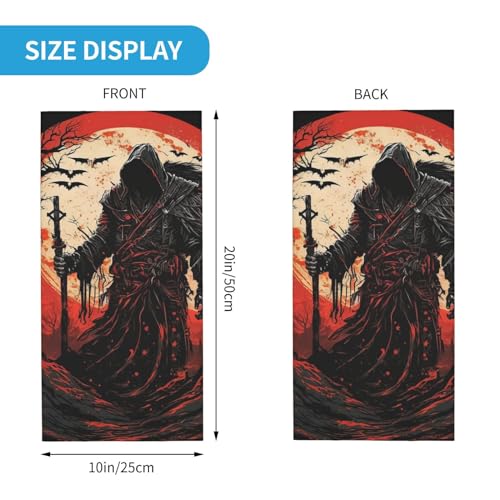 Grim Reaper Death Sun Dark Neck Gaiter Face Cover Scarf Balaclava Bandana for Women Men Gaiter Mask for Motorcycle Cycling Riding Skiing Party miniatura 3