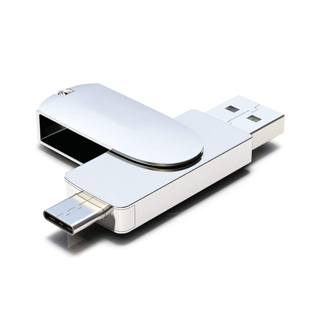 Yanghao USB 3.0 Tipo-C Flash Drive 360 ​​° de rotación 32/64/128/256 GB 2 en 1 Disco de U Adecuado para el teléfono móvil/Ordenador/Car Equipo de Audio en Tipo-C3.0 Interfaz