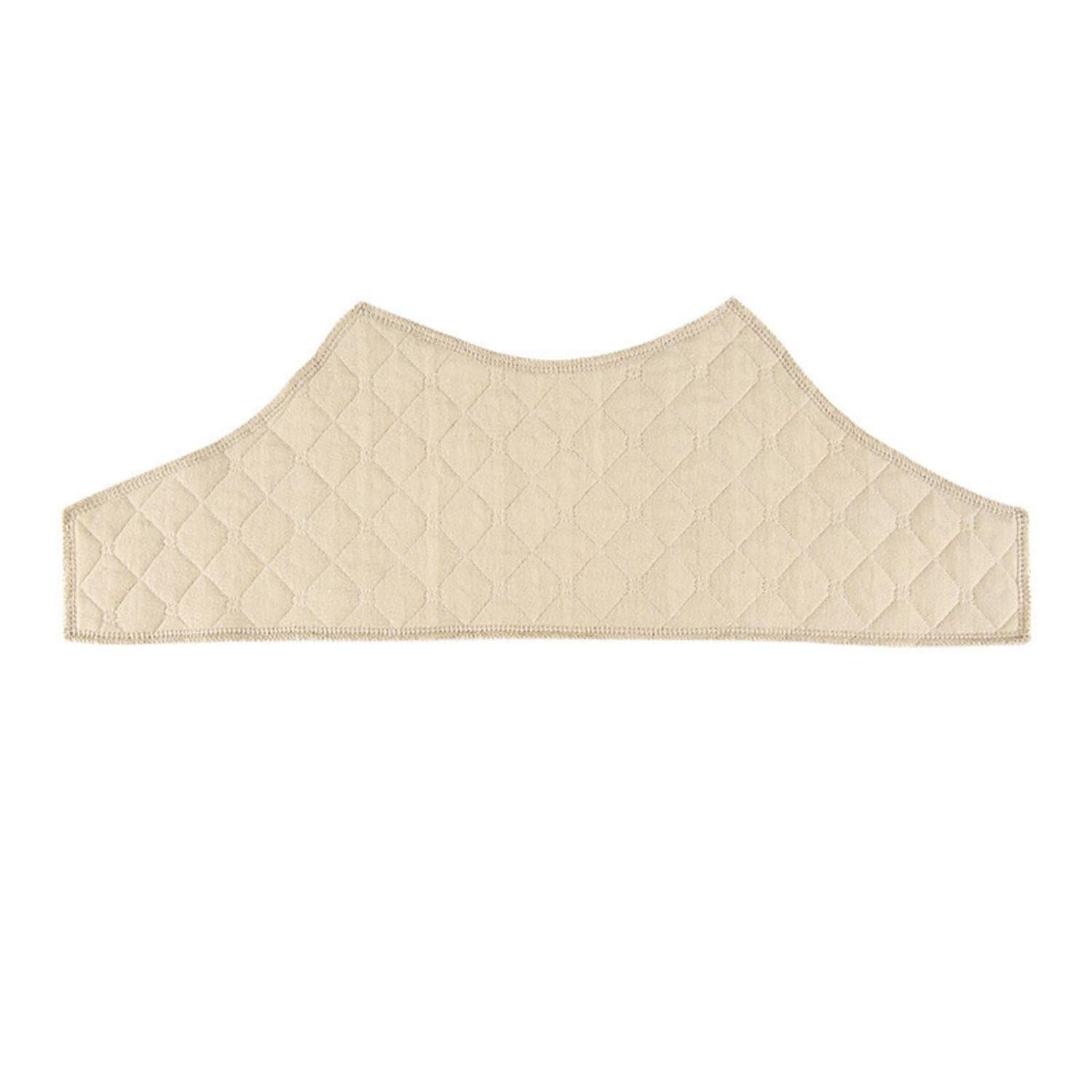 UJEAVETTE 5 Pieces Cotton Cotton Lining Quilted Bra Sweat Pads Washable Underarm Sweat Pads Reusable Bra Liner Breathable, Double Arc - Khaki-picture-2