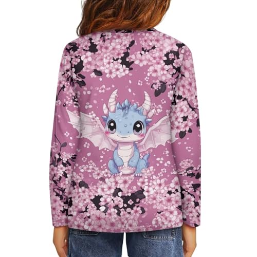 Image of Uourmeti Girls Graphic Tees Long Sleeve T Shirts for Teens Casual Tshirts Junior Sportswear Fall Tops