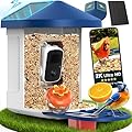 PeckCam® Bird Feeder with Camera with AI Identify 10000+ Birds Species, 3 Solar Panels, 2K Live View, Instant Arrival Alerts, Smart Bird House with Cam, Gift for Bird Lovers