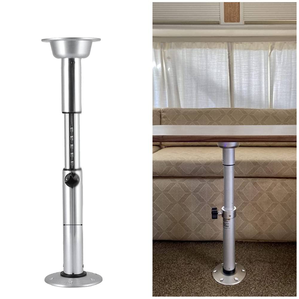 Pied De Table Réglable Pour Camping-car - Hauteur Variable 62-110 Cm, Acier Inox, Pliable - Pour Caravane, Bureau, Atelier - 14