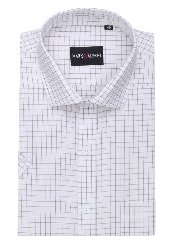 Image of Mark & Albert Men's Half Sleeves Regular Shirt