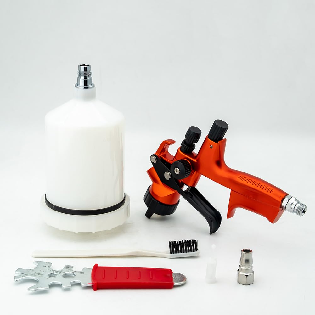 HVLP Spuitpistool, Autolakspuit met 1,3 Mm Mondstuk, 600 Ml Beker HVLP Spuitpistool, Autolakspuit met 1,3 Mm Mondstuk, 600 Ml Beker