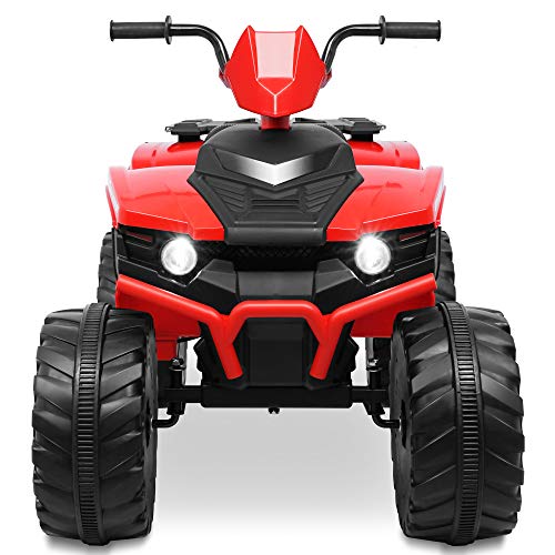 image for Kidzone 12V Electric Kids Ride-On Car ATV with DIY License Plate, 4 Bi