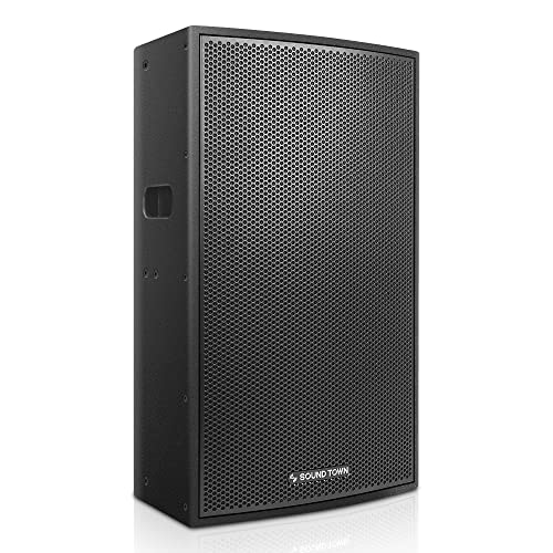 Image of Sound Town CARME Series 15 inch 2-Way Powered Professional PA DJ Speaker, Black with Onboard DSP, Birch Plywood for Installations, Live Sound, Karaoke, Bar, Church