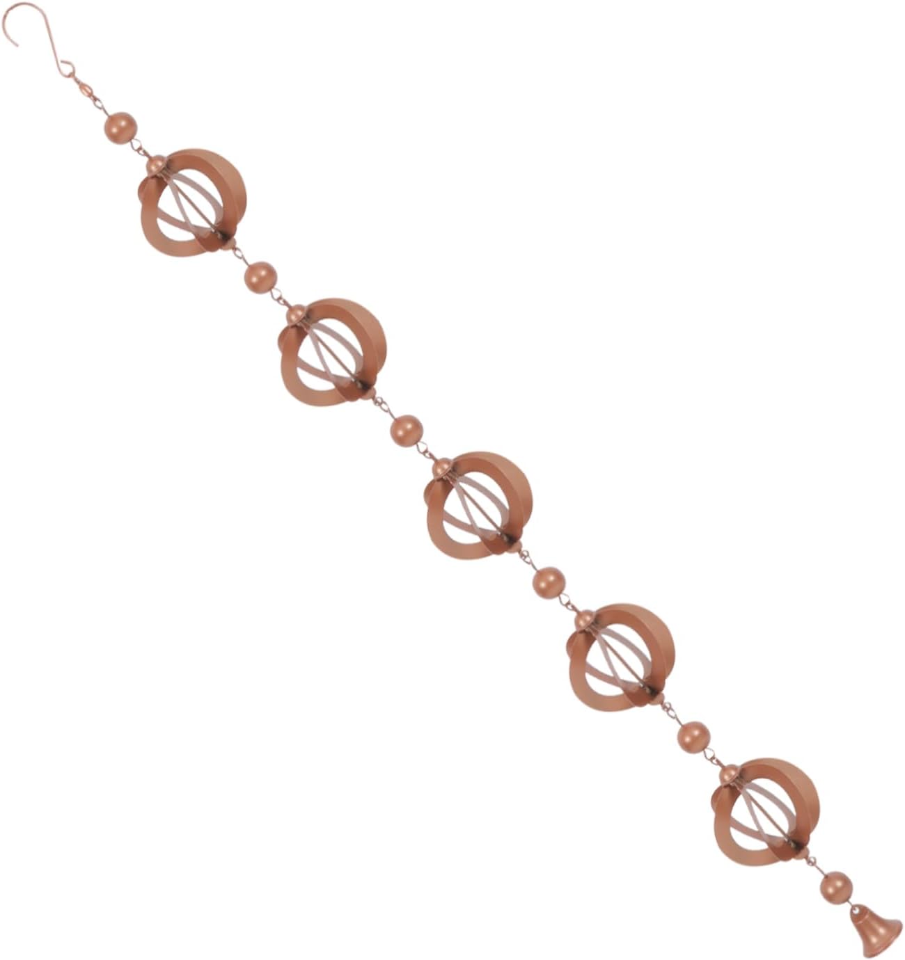 balacoo Rain Chain Rain Cups Gutter Chains Rain Bells Rain Spout Chain Rainwater Chain Rain Chimes Bells Chain Downspout Rain Gutter Bell Decorative Chimes Cups Outdoor Japan Iron, 41O57SCS19ZVEB