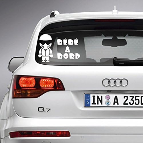 Sticker Bebe A Bord Pour Voiture Motard A Bord Cm Blanc Anakiss Amazon Fr Bebe Et Puericulture