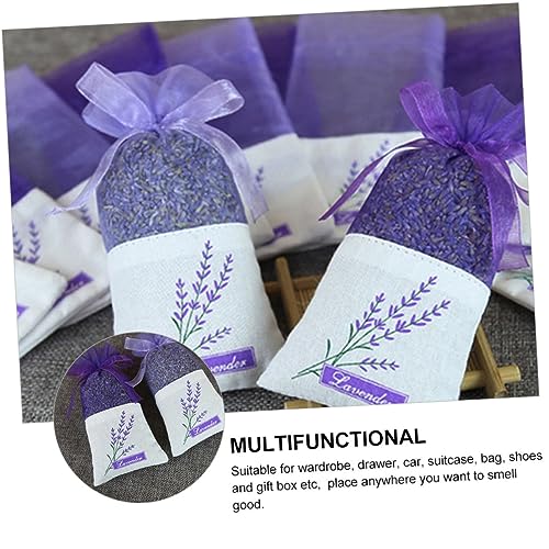 22 bolsas de sachet de lavanda con cordón floral miniatura 3