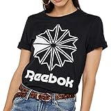 Marque Reebok classiques. Reebok Classics Classics T-Shirt, Noir/Blanc, S Femme