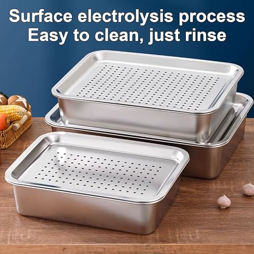 Bandeja recogegotas para cocina y restaurante con filtro de doble capa inoxidable 7