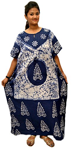Image of Cotton Kaftan Dress Maxi Long Tunic Batik One Size