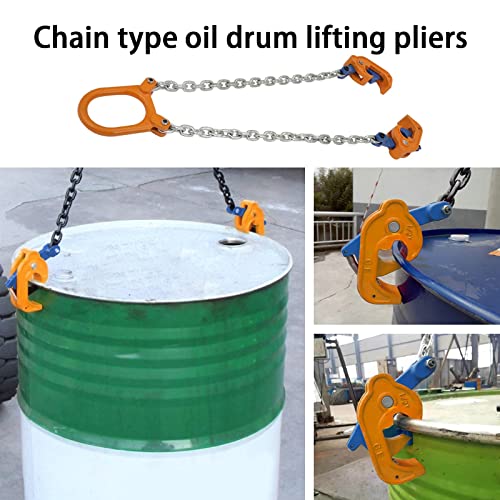 GPOAS Updated Chain Drum Lifter 2200 LBS Load Capacity Barrel Lifter
