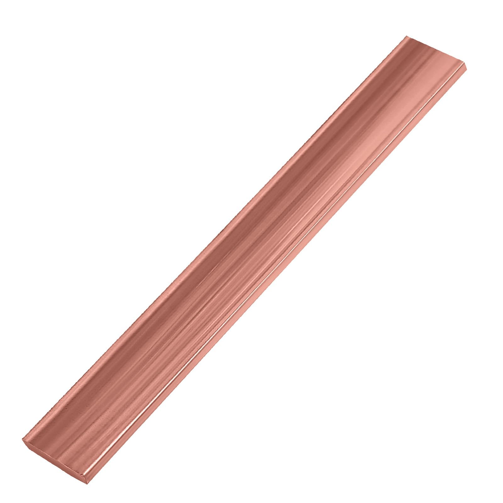 Ancho: Barra Plana de Cobre de 10 mm, Diferente Espesor, Barra colectora de Cobre sólido de 500 mm de Largo, Placa de Culata, Bus, láminas de Metal sólido para la elaboración,10mm
