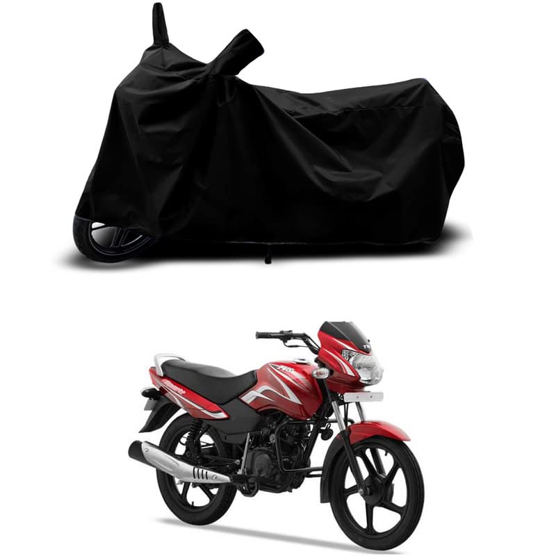 Image of 100% Scratchproof /UV-Rays /Heat Protection /Birds Dropping /Water Resistant /Dust Proof /Waterproof /Full Bike Scooty Two Wheeler Body Cover Compatible for Sport BS6 All Varients[Black]