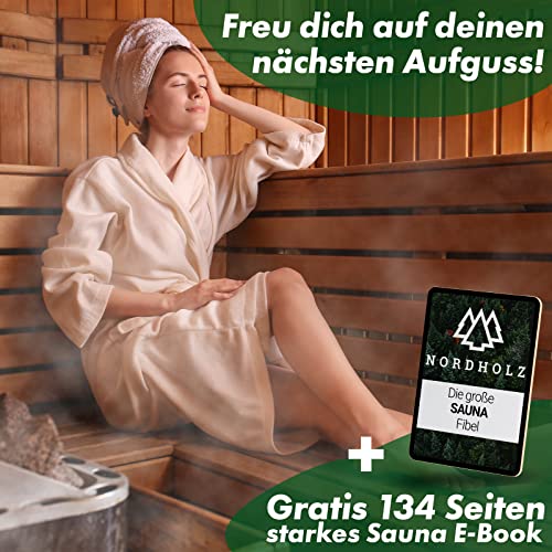 NORDHOLZ® Sauna Aromaschale aus Speckstein - Für einen langanhaltenden und intensiven Duft - Sauna Aufguss Stein perfekt für Aufguss oder Mentholkristalle - Sauna Zubehör - Saunazubehör