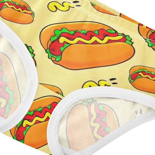 Cartoon Hot Dogs Panties for Girl Girls Underwear Toddler Cotton Animal Briefs Kids Undies 2t4