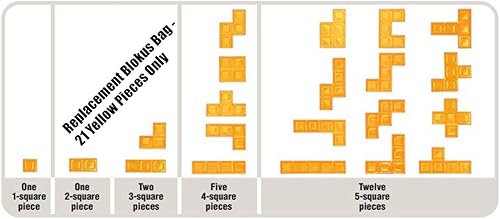 Miniatura 4 de BLOKUS Piezas de repuesto para juegos  21 PIEZAS AMARILLAS
