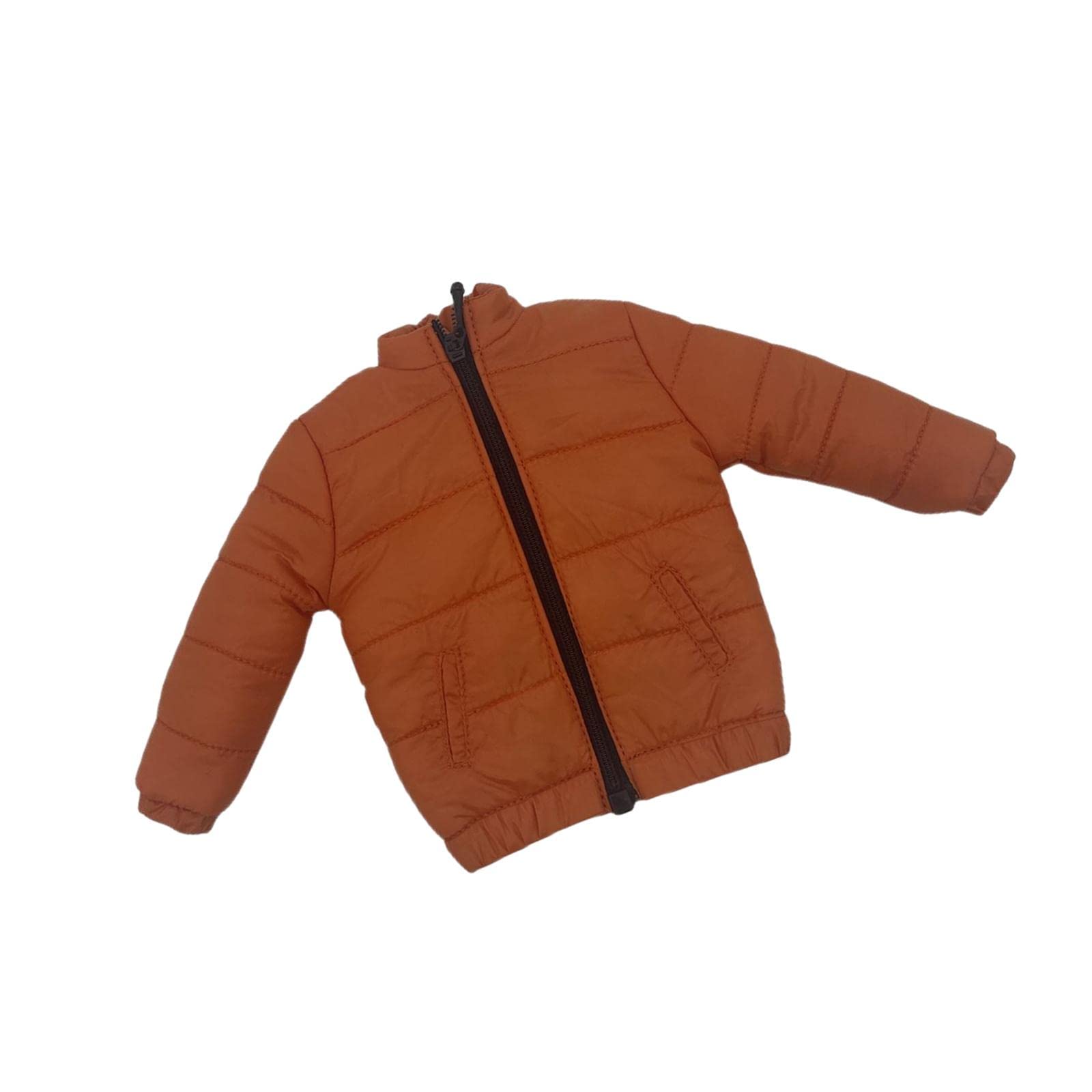 Puppenkleidung für Männliche Figuren Im Maßstab 1:6, Daunenjacke, Outfit, Kostüm Aus Weichem, Bequemem Material für Modepuppen, Geeignet für Kinder zu, Orange, Länge: 12,3 cm