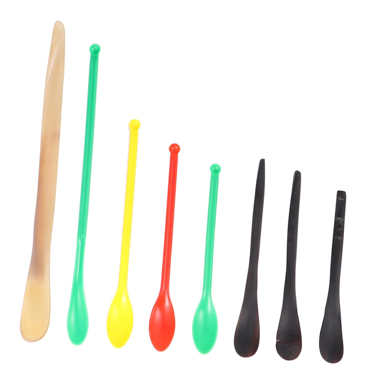 KICHOUSE Practical 8pcs Reagent Set Sample Scoop Lab Long Handle for Laboratory Use Random