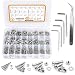 Produktbild VIGRUE 1080PCS M2 M3 M4 M5 Schrauben Set A2-70 Edelstahl-Sechskopf-Knopf Schraube Edelstahlschrauben Innensechskant Maschinenschrauben Muttern und Unterlegscheiben Sortiment mit Schraubenschlüssel