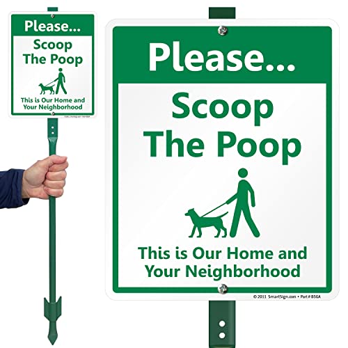 Panneau pelouse propre Scoop the Poop pour protéger votre jardin des chiens