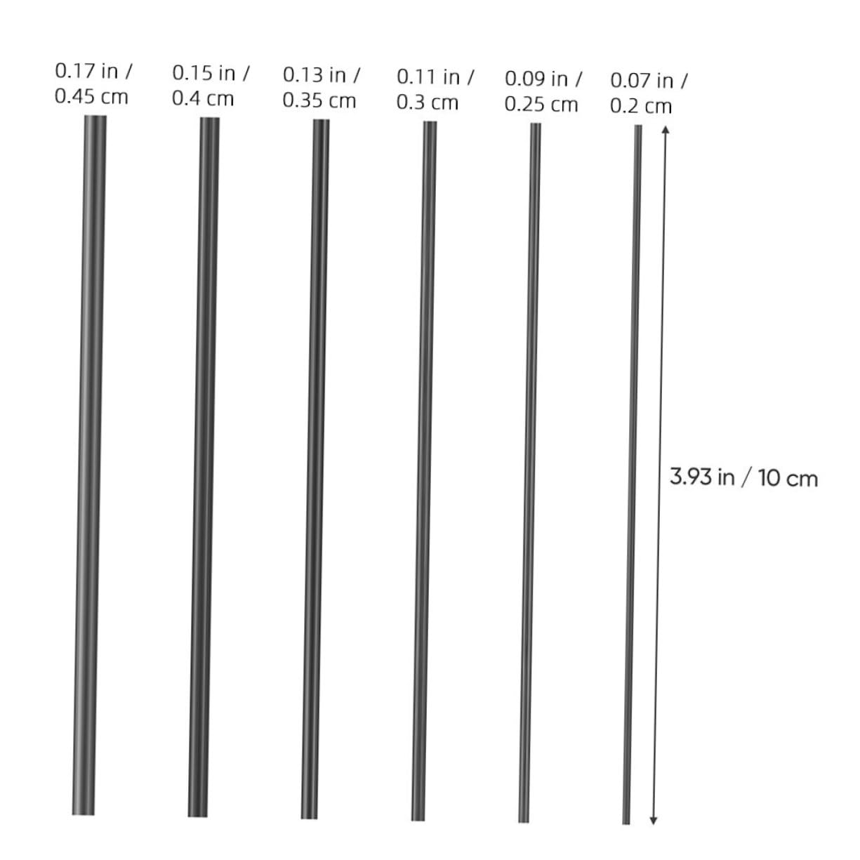 ifundom 12pcs Carbon Fiber Fishing Rod Repair Kit Durable Solid Rod Inserts Versatile Connection Design for Saltwater and Freshwater Use Easy Self Repair