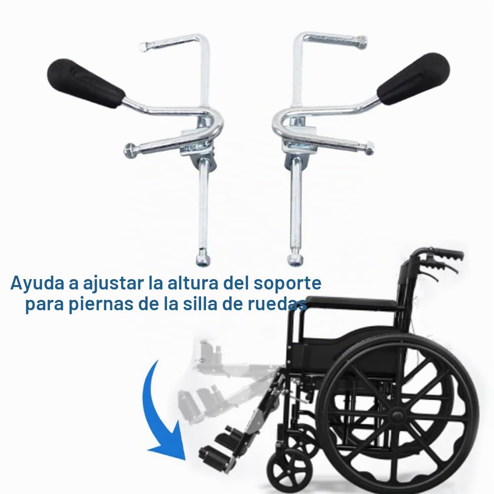 Reposapiés para silla de ruedas, elevador elevador, accesorios de repuesto para la mayoría de sillas de ruedas manuales, 2 unidades