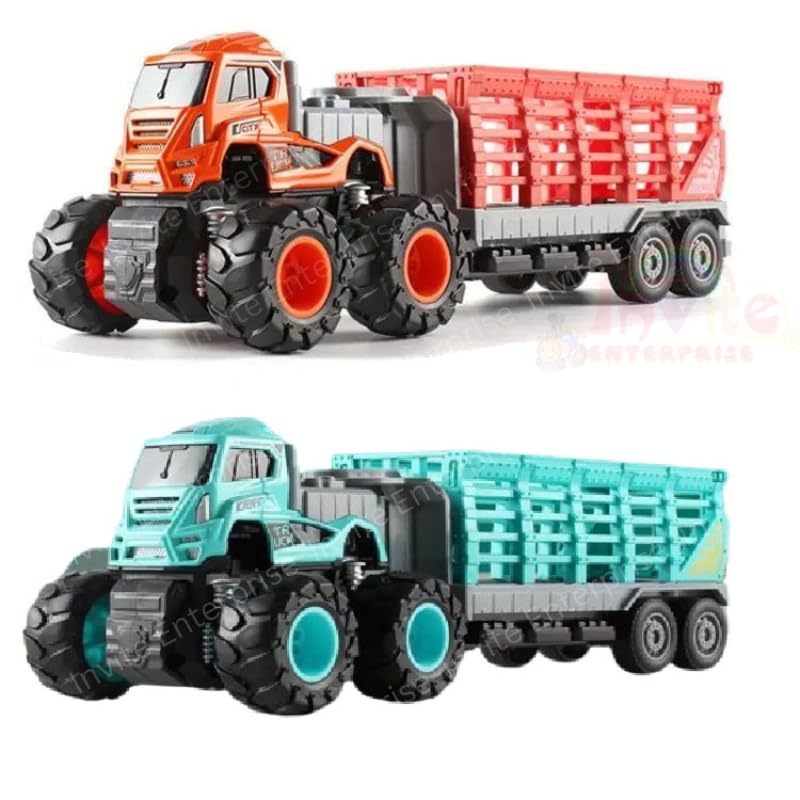 Invite Enterprise 1:43 4WD Diecast Alloy Animal Transportation Truck Toys with Friction Powered Miniature Car Vehicle Toy for Kids, Boys and Girls (2 Color Truck = Sent Any 1 Truck) (B0CXM7K84Y) Amazon Price History, Amazon Price Tracker