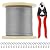 Jayzod Wire Rope 1/8” Stainless Steel Cable with Cutter,165FT Aircraft Cable 7X7 Strands Construction with 20pcs Crimping Sleeves,20pcs Thimbles for Decking Railings Stair