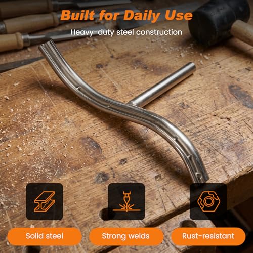 Mokemok Wood Lathe Tool Rest 12 Inch, 1" Post Curved Tool Rest for Wood Turning, Heavy Duty Lathe Support with Hardened Steel Top for Bowl Turning, Smooth Continuous Cutting & Stability by Mokemok - Image 8