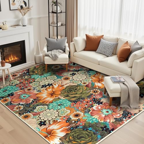 Zhuzai Alfombra Bohemia Antideslizante Para Decoración Del Hogar, 5 X 7 Zhuzai Alfombra Bohemia Antideslizante Para Decoración Del Hogar, 5 X 7