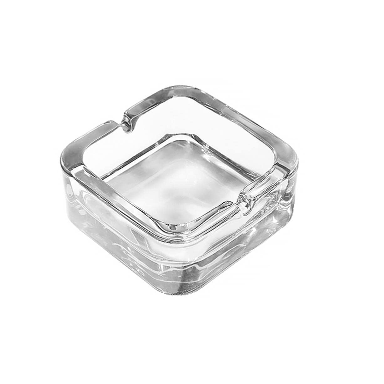 sdneNest Posacenere in vetro, portatile, portacenere per sigarette, per scrivania, decorativo, quadrato, pratico, trasparente