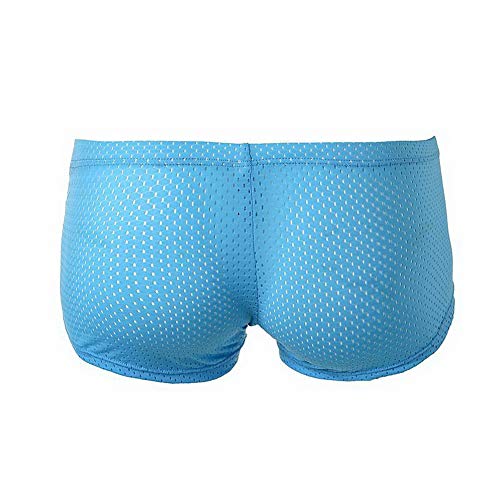 Naturemore Men's Sexy 3D Breathable Nylon Mesh Boxer Underwear Bag, Blue, Medium2