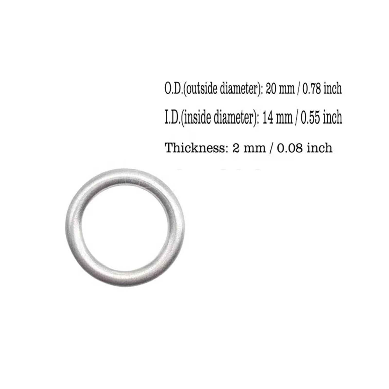 10/25/50pcs Nouveau M14 rondelle d'écrasement Joint de Bouchon de vidange d'huile N0138157 Ajustement Joints de vis de Carter d'huile rondelle Bague d'étanchéité(25PCS)
