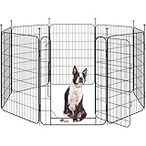Yaheetech Dog Playpen for Puppy/Small Dogs, Foldable Pet Pen Expandable Fence with Door for Indoor/Outdoor Use, 32 inch 8 Panels