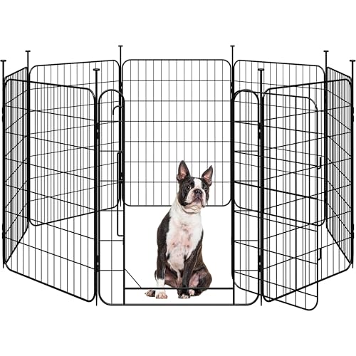 Yaheetech Dog Playpen for Puppy/Small Dogs, Foldable Pet Pen Expandable Fence with Door for Indoor/Outdoor Use, 32 inch 8 Panels