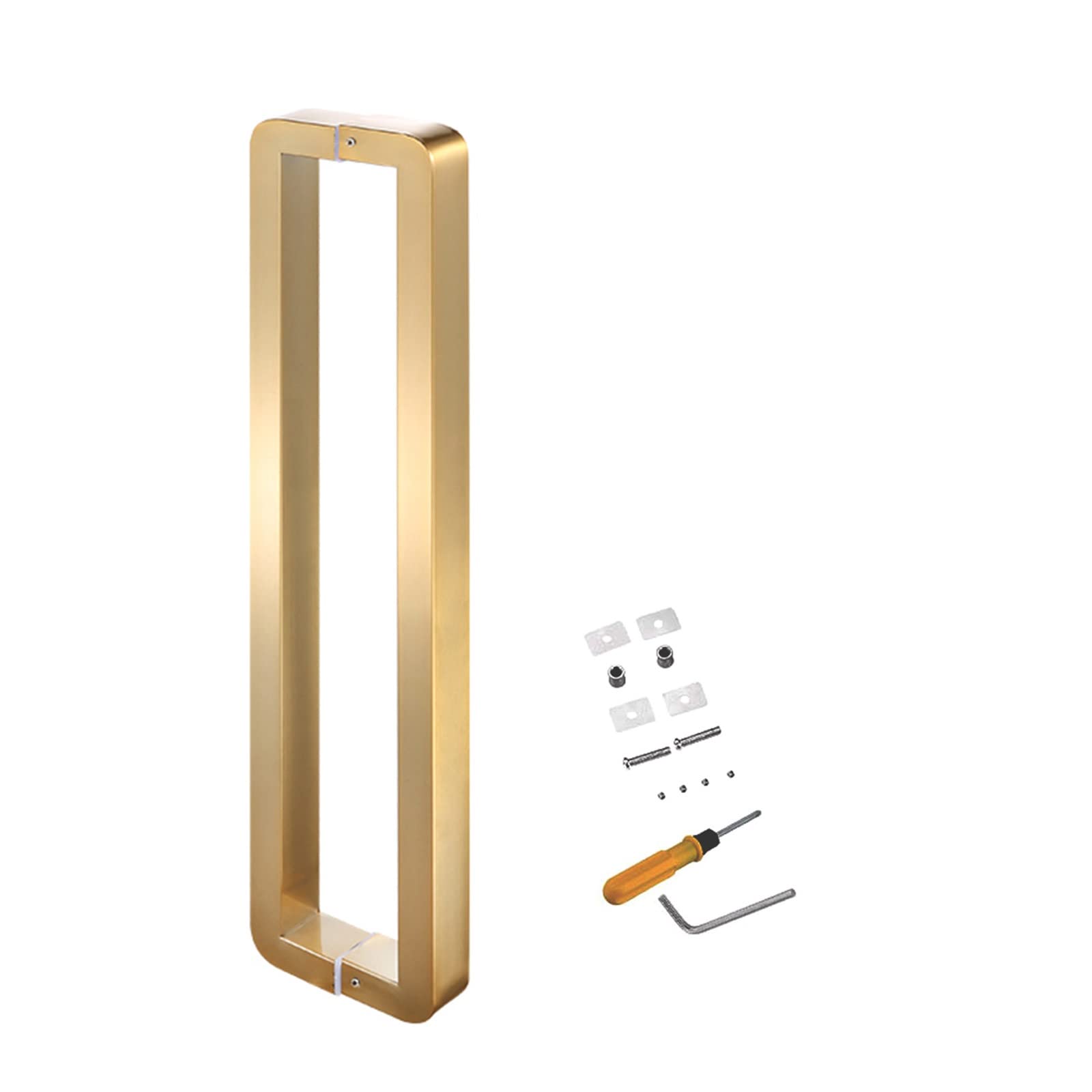Maniglia per porta scorrevole in vetro a forma piatta resistente, in acciaio inox, doppia maniglia per porta di ingresso per doccia/porta francese, porta interna esterna, design moderno e materiali