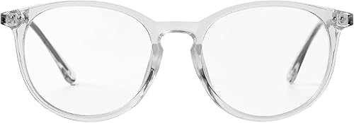 Miniatura 4 de Kursan Lentes falsos de lente transparente sin receta para mujeres y hombres, lentes de marco de plástico redondo retro