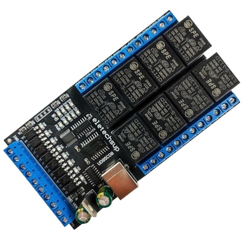 Module relais USB 12V à 8 canaux avec isolation et communication UART COM