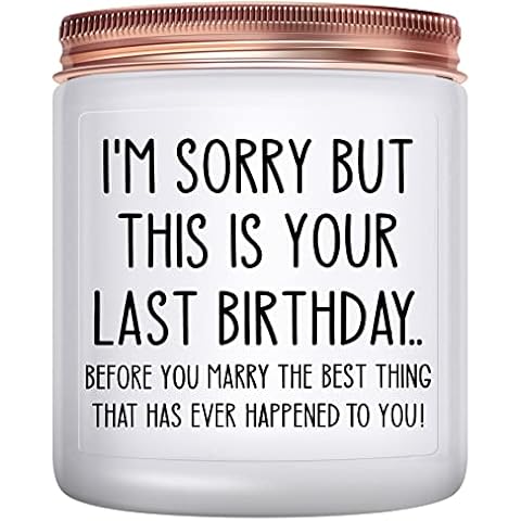 Funny Fiancé Birthday Gifts - Last Single Birthday Before Marriage Gifts for Best Friend Fiance Him Her, Romantic Birthday Candle Gifts, Rude Engagement Greetings Gift Cover