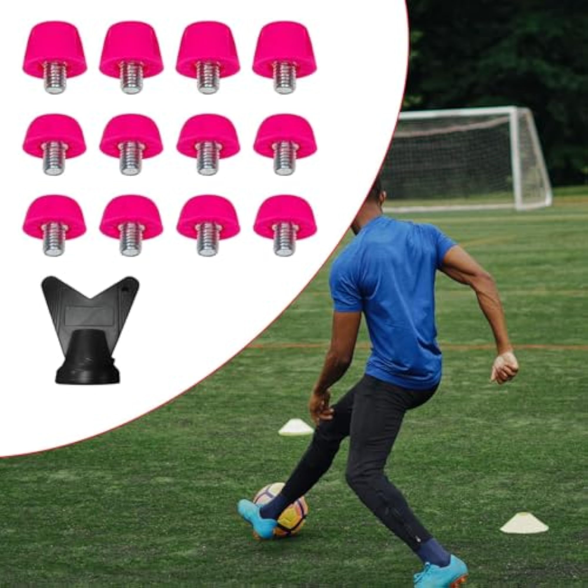 12x Football Boot Studs for Athletic Sneakers, Gift for Sports Lovers