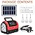 Solar Generator,Portable Power Station with Solar Panel Included,LiFePO4 Lithium Battery Mini Portable Generator with DC/USB Outlets,Quiet Generators LED Flashlight for Home Use, Camping(Red)
