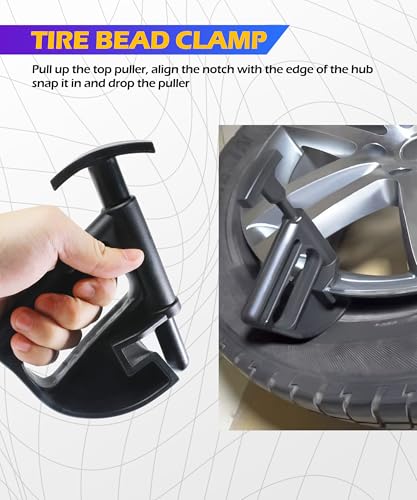 Image of SCUARI 2PCS Car Tire Bead Clamps,Car Accessories Tire Mounting Tools,Tire Changer Tool,Nylon Tire Bead Clamp Drop Center Tool,Universal Wheel Changing Helper,Fit for Most Wheels and Tires