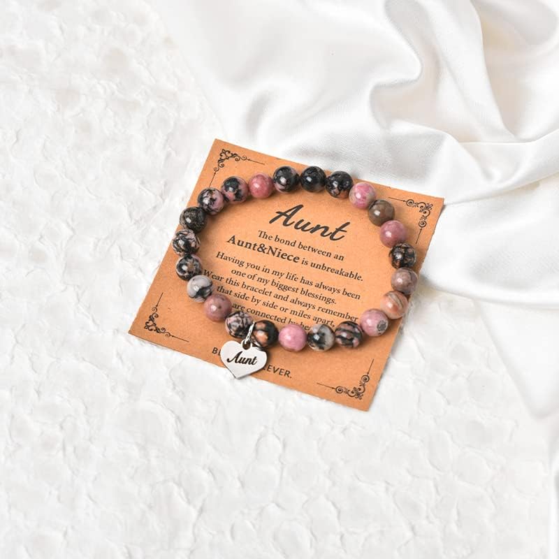 Kilener Auntie Gifts Bracelet from Niece - Mothers Day & Birthday Gift for Aunt - Beaded Bracelet for Women - Image 3