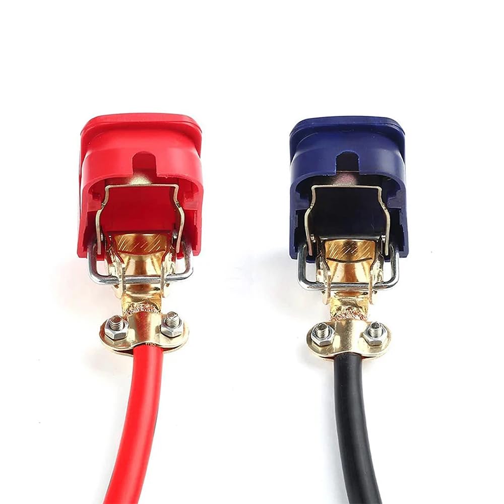 Bornes De Batterie à Fermeture Rapide 12V - Paire Rouge/bleu, Cuivre + ABS - Pour Voiture, Bateau, Connexion Facile - 5