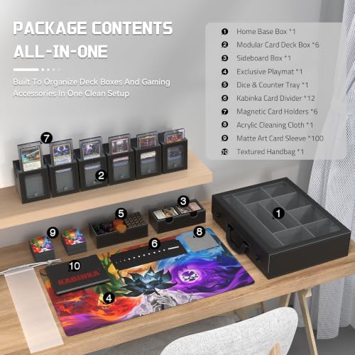 Image of Kabinka MTG Commander Deck Box, Modular 9-in-1 TCG Card Storage Box