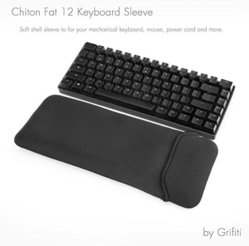 Miniatura 5 de GRIFITI Chiton Fat 12 - Funda de neopreno para teclado mecánico sin llave y 11-13 pulgadas, funda portátil de 10 a 13 pulgadas, bolsillo adicional