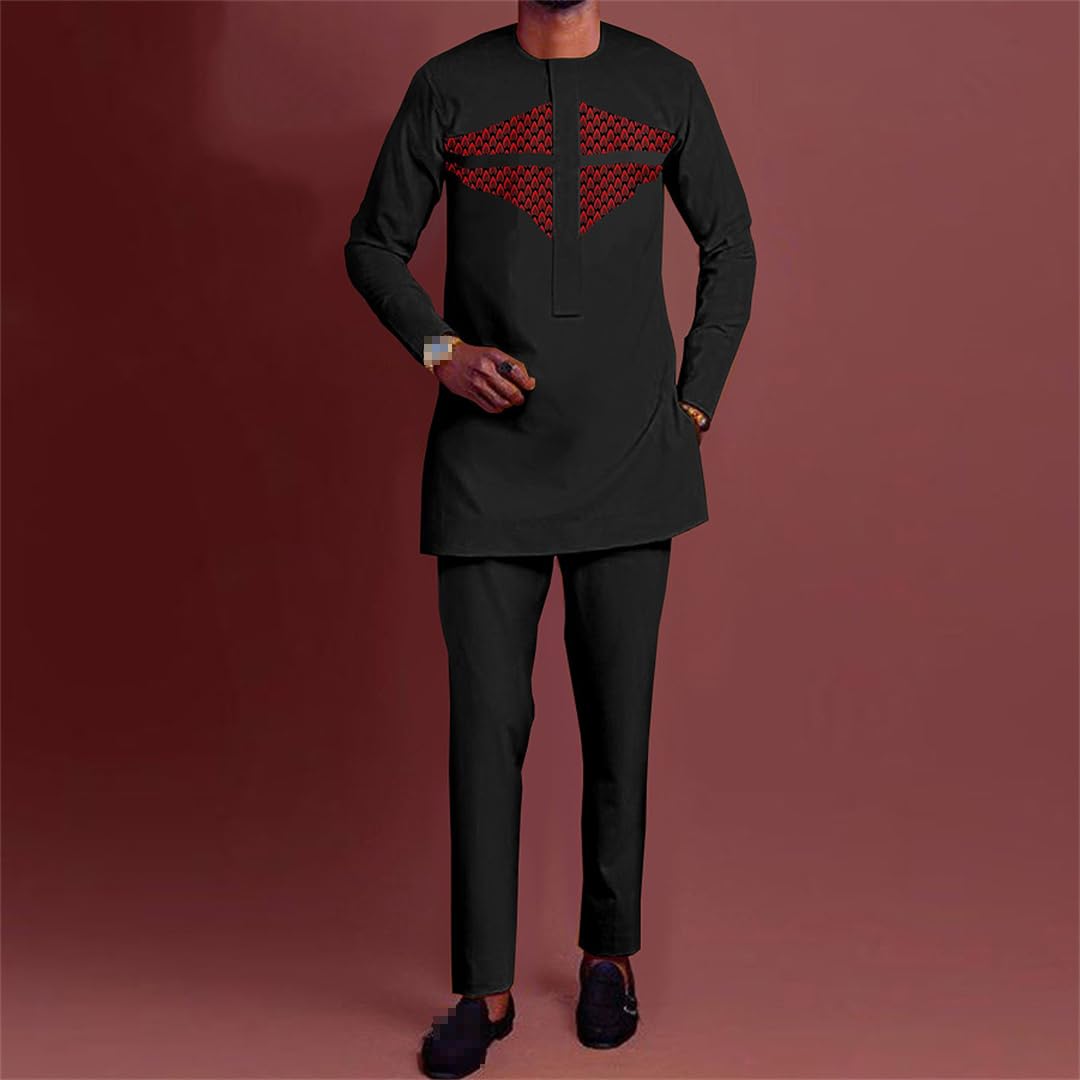 Dashiki T-Shirt Da Uomo A Maniche Lunghe Etniche Africane, Pantaloni, Abito Da Attività Per Banchetti Nuziali Stampato, Personalità