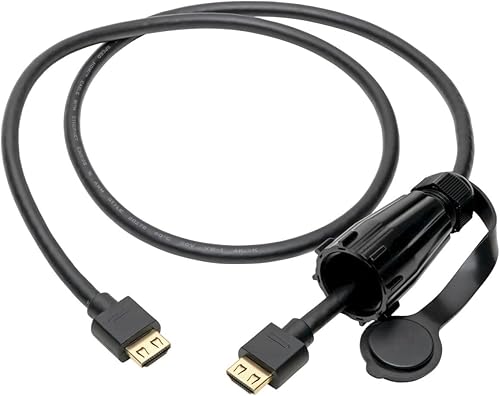 Miniatura 2 de Tripp Lite Cable HDMI de alta velocidad con conector IP67 protegido (MHDMI industrial, Ethernet, 4K, 3 pies (P569-003-IND)